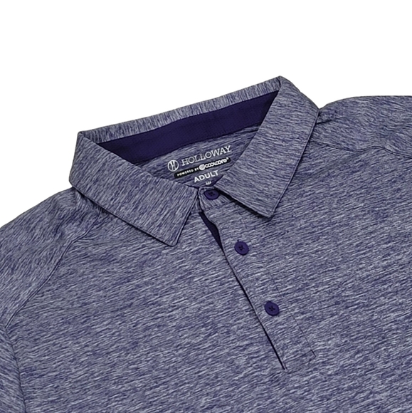 HOLLOWAY Polo Shirt Mens Sz M, Blue Dry-Excel Collared Short Sleeve Golf Outdoor - Picture 3 of 16